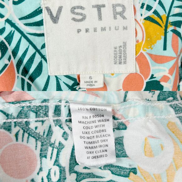 VSTR Men's Small Green Panda Gangster Tropical Leaf Short Sleeve Button-Up Shirt - Picture 5 of 7